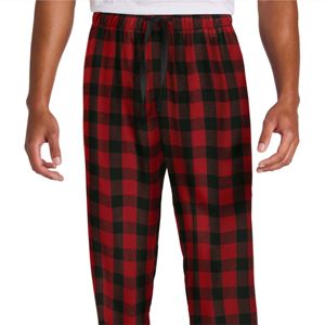 Pantalon de détente en flanelle décontracté pour homme, rouge, avec poches - Doux, 100% coton, respirant, vêtements de nuit pour se détendre au quotidien, vêtements de nuit confortables - Product Image 5