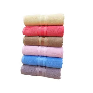 निर्यातकों द्वारा बाथरूम के उपयोग के लिए बहु-रंगीन त्वरित सूखे नरम महसूस तौलिया के साथ उच्च गुणवत्ता वाले नरम सादे तौलिए सेट