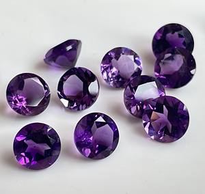 Amatista púrpura natural Corte redondo 13mm Facetado-Amatista suelta Calidad superior - Product Image 4