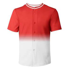 Camisetas de Béisbol Lisas Personalizadas con Impresión Roja para Hombre, Camisetas de Béisbol Baratas por Sublimación, Ropa Deportiva Transpirable - Product Image 1