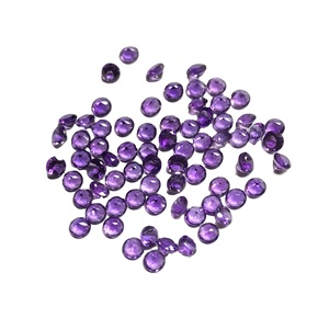 Vente en gros de haute qualité 3mm naturel africain améthyste pierre précieuse à facettes pierres violettes IGI certifié traité thermiquement tailles disponibles - Product Image 1