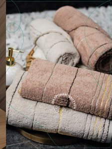 Toalla de Baño Roxanne con Borde de Panal de Abeja, 70x140cm, 100% Algodón con Elegantes Líneas de Poliéster, 300-600 GSM, Suave y Absorbente, Venta al Por Mayor Arvis - Product Image 5