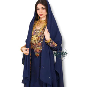 Vente en gros AWAIS HOUSE Abaya modeste pour femmes musulmanes Caftan Farasha Jalbiya Robe en polyester uni longueur au sol manches longues - Product Image 1