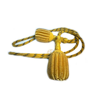 Venta superior 2025 Uniforme Espada Nudo Alambre de oro Personalizado Miembro del personal Espada Nudos Decorativos Ceremonial Espada Nudos - Product Image 3