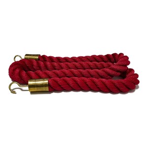 Protocol Barrier Hooked <b>Braid</b> <b>Cord</b> in Gold Durable Metal and Plastic Bollard for Airport & Roadway Applications - Product Image 3