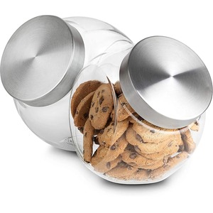 Glass Candy Cookie <b>Jar</b> With Metal Airtight Seal Lid Food Storage <b>Jar</b> for Snacks Dry Food Jelly Beans Canister Apothecary <b>Jars</b> - Product Image 1