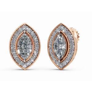 Exclusivos Pendientes de Diamantes Marquise de Oro de 18 Quilates con Brillo Eterno, Joyería Cultivada en Laboratorio, Venta al por Mayor B2B para Exportación - Product Image 1