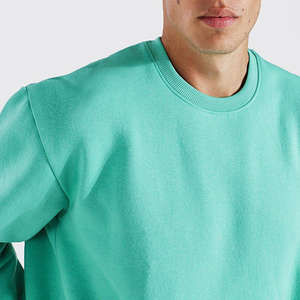 Sudadera de Invierno para Hombre, Cuello Redondo, Cierre de Cremallera, 100% Algodón, Lisa, Corta - Product Image 4
