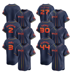 Camiseta de Béisbol Personalizada de Talla Grande para Hombre, Edición Houston City Connect 2023, Color Azul Marino, con Logotipos Bordados - Product Image 1