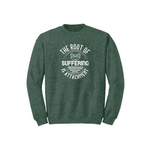 Sweat-shirt en mélange de coton avec des thèmes de bouddha imprimés Style décontracté 12 options de couleur 260-280 Placement de conception personnalisable GSM lourd - Product Image 1