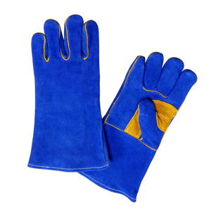 Gants de soudage à paume renforcée personnalisés avec couture de fil Gants de soudage robustes avec doigt de feu et gants de paume pour les soudeurs - Product Image 1