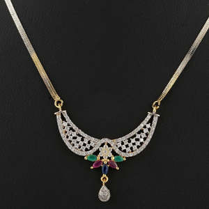 American Diamond <b>Locket</b> Set - Multi - Product Image 2