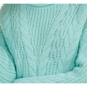 Maglione a Collo Alto Stile Vintage da Donna Crave Fame, Cardigan Blu Traspirante Taglia XS per l'Inverno - Product Image 3