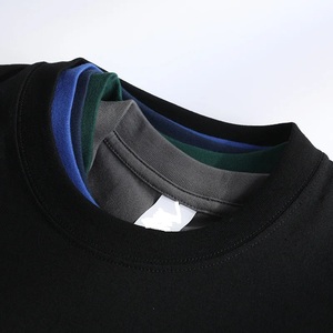 เสื้อยืดผ้าฝ้าย100% ผู้ชายทรงโอเวอร์ไซส์ผ้าถักผ้าฝ้ายถักแบบทางการโลโก้ออกแบบได้ตามต้องการ - Product Image 4