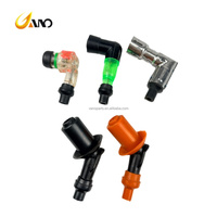 Capuchon de bougie d'allumage pour moto WANOU GY6, en silicone et plastique, avec lumière LED, résistance, capuchon de bougie d'allumage pour moto