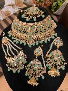 Collier de mode à forte valeur ajoutée Ensemble de perles Accessoires de mariée Collier de perles Ensemble de boucles d'oreilles - Product Image 4