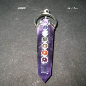 Colgante de Ágata Natural de Alta Calidad con Doble Punta para Chakra |   Joyería de Piedras Preciosas Hecha a Mano, Ecológica, de Estilo Religioso y Feng Shui - Product Image 1