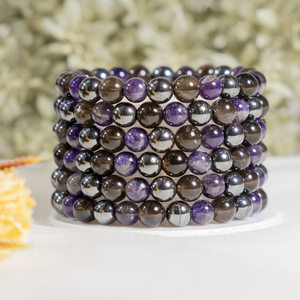 Natural Healing Capricorn Zodiac 8mm Gemstone <b>Beaded</b> <b>Bracelet</b> On the Birth Sign For Jewelry Meditation At Best Wholesale Price - Product Image 1