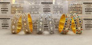Premium Rajwadi Bangles Set for Women Wedding and Bridal Wear Fancy <b>Metal</b> Bangles with Sparkling Stone Offered in Multiple Color - Product Image 5