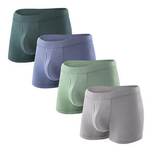 Calzoncillos Boxer de Algodón Elástico de Cintura Media para Hombre, Estilo Hip Hop, Secado Rápido, Transpirables, con Cordón Ajustable, para Deportes y Fitness - Product Image 1