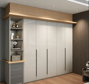 <span class=keywords><strong>ตู้</strong></span><span class=keywords><strong>เสื้อผ้า</strong></span>สีขาวเงาแบบกำหนดเองพร้อมบาน<span class=keywords><strong>เลื่อน</strong></span> ชั้นวางปรับได้ และราวแขวนสำหรับจัดระเบียบห้องนอน - Product Image 6