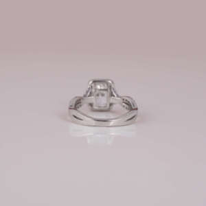 Radiant Cut Lab Created Diamond Halo Cluster Setting Engagement <b>Ring</b> 18KT Solid Gold Plated Conflict Free Diamond <b>Ring</b> - Product Image 5