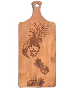 Planche à découper en bois d'acacia avec poignée Ustensiles de cuisine pour la planche à découper les légumes et le petit déjeuner Planche de service - Product Image 3