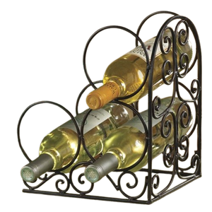 Countertop Wine <b>Rack</b> Gold Finished Iron Metal Wine <b>Bottle</b> Holder Decorative Standing Wine <b>Storage</b> <b>Rack</b> Barware Accessories - Product Image 4