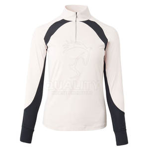 Camiseta de equitación transpirable con logotipo personalizado, camiseta de manga larga para montar a caballo para mujer - Product Image 1