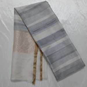 Étole en soie rayée Banarasi (Dupatta) pour femmes, châle-limousine léger et luxueux, respirant, idéal pour l'automne et le printemps - Product Image 1