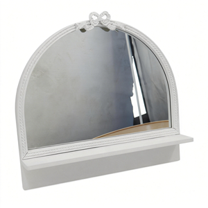 Handmade Triangle <strong>Wood</strong> Wall Mounted Art Deco Bow <strong>Mirror</strong> New Design Living Room Decorative Item Wholesale Home Decor <strong>Mirror</strong> <strong>Shelf</strong> - Product Image 5