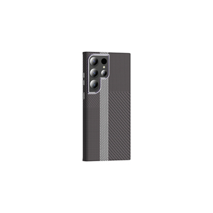 Funda de Silicona con Aspecto de Fibra de Carbono de Lujo ATA Gros para Samsung Galaxy S24 Ultra, Compatible con MagSafe - Modelo Dorado y Negro S23 - Product Image 5