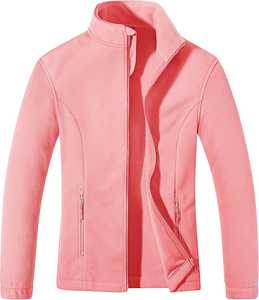Veste zippée en polaire à manches longues pour femme avec poches, élégante, chaude, respirante, séchage rapide, grande taille, hiver - Product Image 1