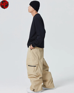 Pantalon de neige de ski baggy personnalisé pour hommes pantalon de ski de snowboard d'hiver respirant et imperméable poches zippées - Product Image 3