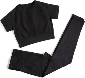 Tops de Fitness de cintura alta, conjunto de retraso de calidad para mujeres, gimnasio, Fitness, Yoga, entrenamiento, conjunto de Yoga para mujeres, venta al por mayor - Product Image 1