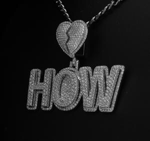 Pendentif personnalisé à double couche avec nom, coupe ronde, avec fermoir en forme de cœur brisé, pour homme et femme, bijoux hip-hop glacés par Phoenix Enterprise - Product Image 3