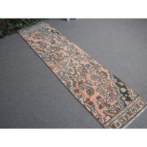 Alfombra Turca Vintage de 1.6x6.2 pies, Alfombra Azul Marrón Estilo Suroeste - Product Image 1