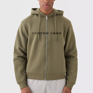 Ropa informal de alta calidad para hombre, sudaderas con capucha con cremallera, logotipo impreso personalizado transpirable, Sudadera con capucha de moda Unisex para hombre - Product Image 5