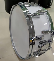 Tambour de fanfare 14 x 12 pouces en érable, caisse de 10 mm personnalisée avec peau plaquée or pour les bandes