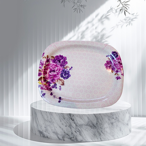 Oval <b>Melamine</b> <b>Tray</b> Manufacturers Custom LOGO Plastic <b>Melamine</b> Rolling <b>Trays</b> Wholesale <b>Melamine</b> Serving <b>Tray</b> - Product Image 1