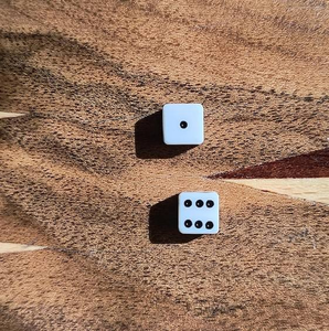 Dados de Hueso Pulidos Hechos a Mano de Alta Calidad, Tamaño Personalizado, Forma Cuadrada, Números Grabados, Juego de Mesa - Product Image 1