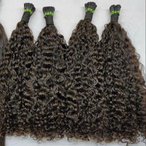 Extensiones de cabello sin procesar Temple, cutícula alineada, sin enredos, grado 12A, cabello indio virgen Remy, paquete de cabello I-Tip - Product Image 1