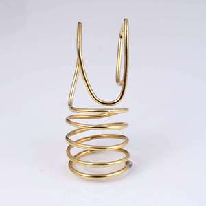 High Demand <b>Gothic</b> Coil Armor Ring Minimalist Brass Finger for Women 18k Gold Plated Spiral Geometric Claw for Wholesale OEM ODM - Product Image 4