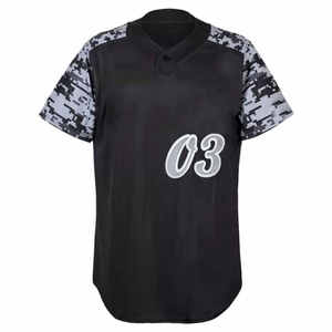 Uniforme de béisbol de hombre de secado rápido de manga corta hecho en poliéster Uniforme de béisbol de hombre de tamaño adulto hecho en fábrica - Product Image 2