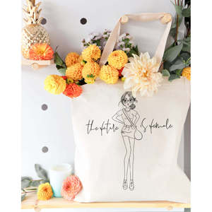 Future Is Female Cotton Canvas Tote Bag Large Capacity Eco-Friendly Jute Tote Solid Color Letter for Summer Autumn Winter Use - Product Image 5