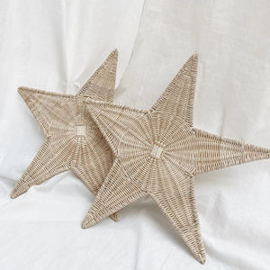 แผ่นรองจานหวายรูปดาวสินค้าเป็นมิตรต่อสิ่งแวดล้อมทำจากแผ่นรองจานของตกแต่งโต๊ะแบบเวียดนามขายส่ง - Product Image 1