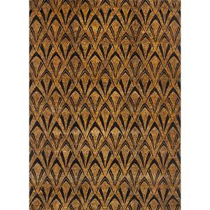 Alfombra Azalea de Lana y Seda de Bambú Anudada a Mano, Diseño Geométrico Gris y Negro, 10 mm, Rectangular, para Pasillo o Habitación, para Adolescentes, LRB-1696 - Product Image 1