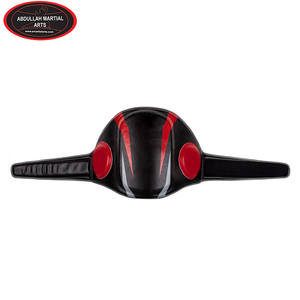 Protège-ventre en cuir PU noir et rouge contrasté, nouvelle collection 2026, fabriqué au Pakistan, par ABDULLAH MARTIAL ARTS - Product Image 4