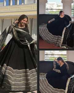 VISHNU K DESIGNS TD-6104 Vestido indio de punto de poliéster y rayón con bordado de lentejuelas, traje de manga larga con pantalón y dupatta - Product Image 6