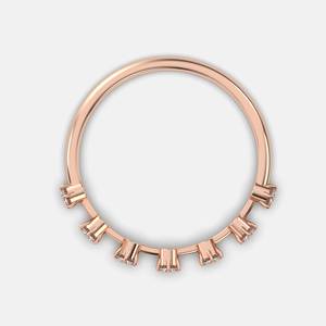 Handmade Women's <b>Dainty</b> Jewelry 14k Solid Yellow Rose White <b>Gold</b> Eternity Band Luxury Lab Diamond Studded Wedding <b>Rings</b> Bulk OEM - Product Image 6